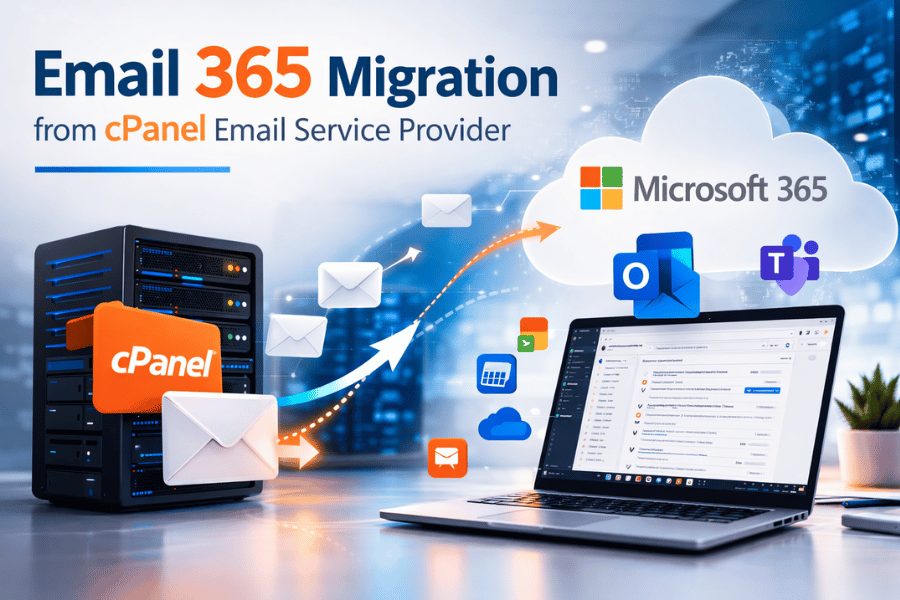Microsoft 365 email migration process from cPanel and IMAP servers in Malaysia